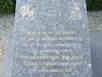 Close up of the memorial text